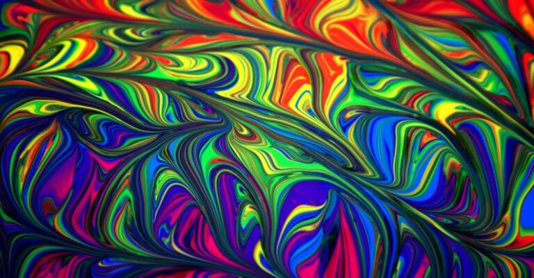 Patterns - Blue, Green, and Red Abstract Illustration