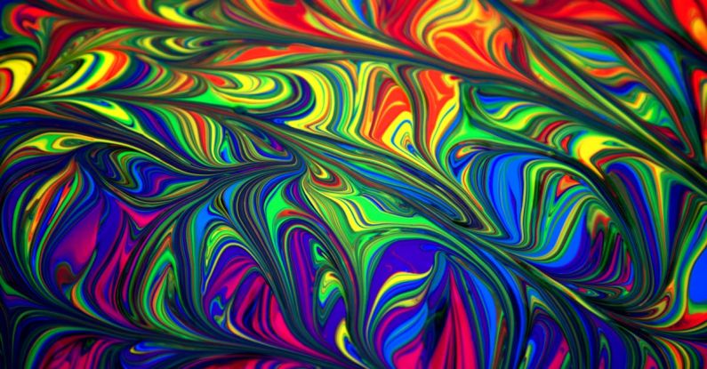 Patterns - Blue, Green, and Red Abstract Illustration