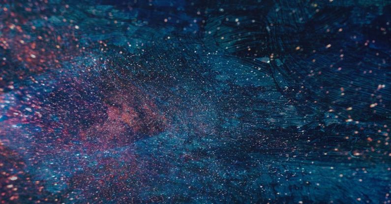 Patterns - Blue and Red Galaxy Artwork