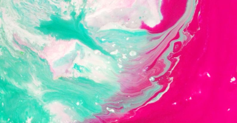 Colors - Teal, White, and Pink Paint