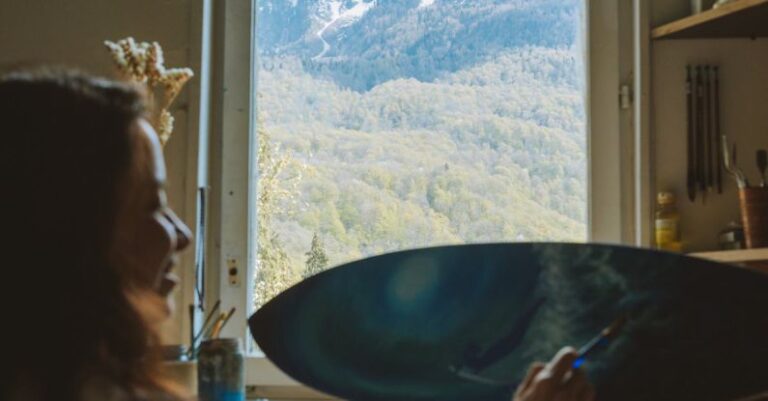 Windows - Photo of a Happy Woman Painting